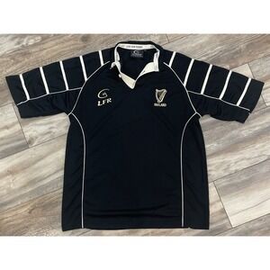 Live For Rugby Ireland LFR Black Gold Shirt Jersey Small